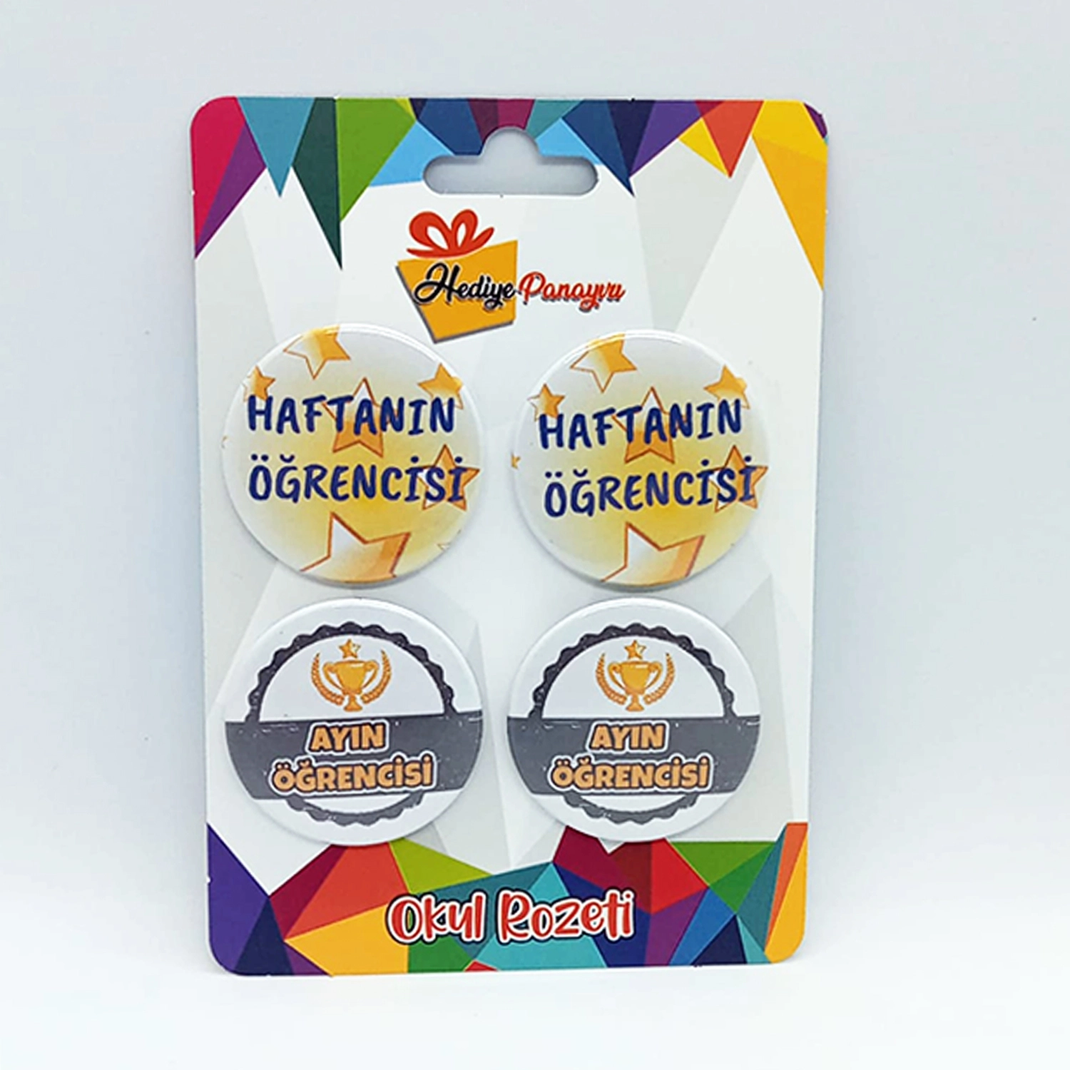 Öğrenci Motivasyon Rozetleri – 4’lü Set
