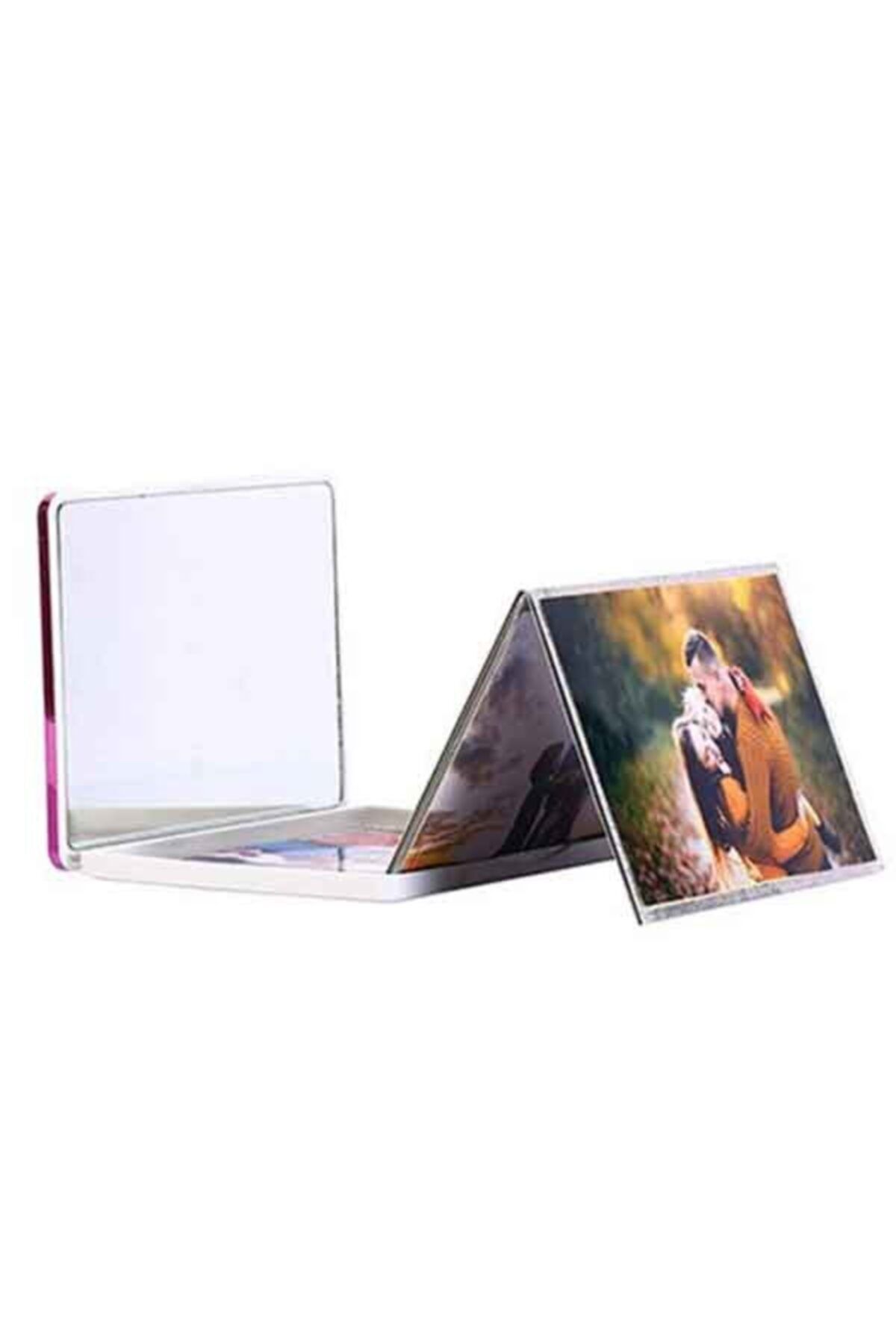Pembe Bordürlü Makyaj Aynalı Cep Fotoğraf Albümü 13 x18 cm