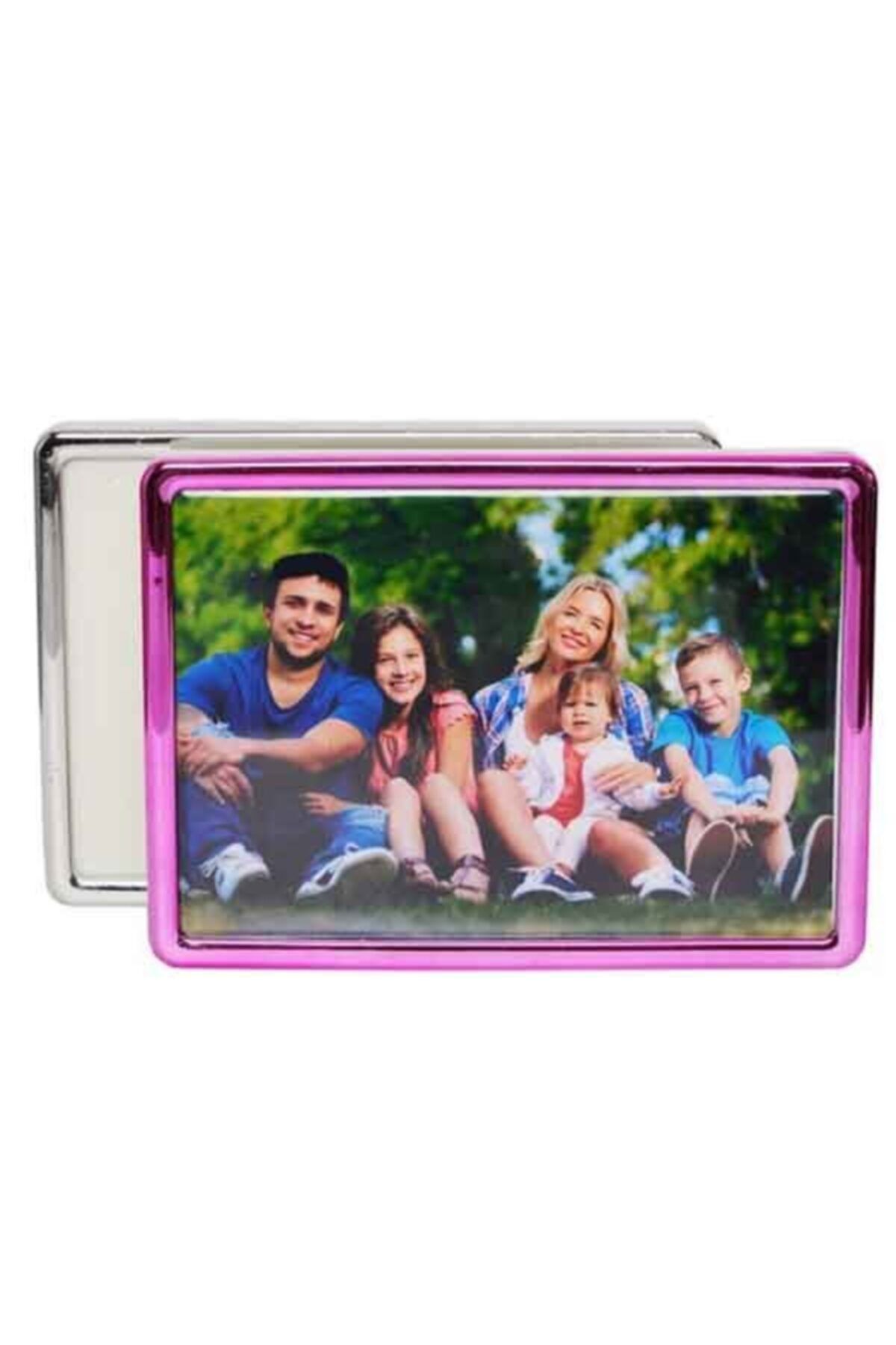 Pembe Bordürlü Makyaj Aynalı Cep Fotoğraf Albümü 13 x18 cm