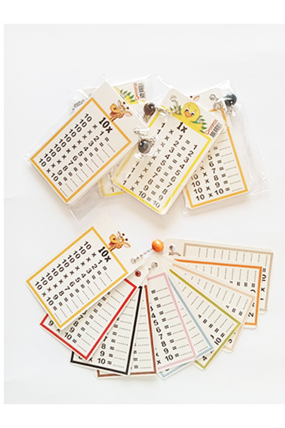 Quizli Zincirli Çarpım Tablosu Kartları