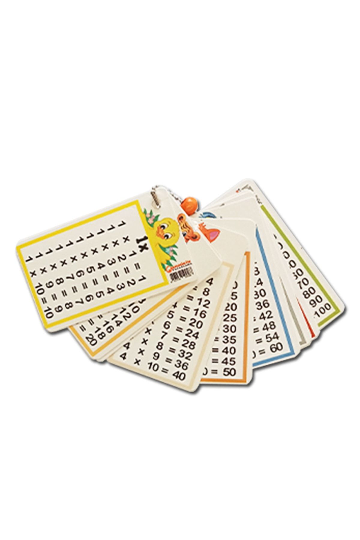 Quizli Zincirli Çarpım Tablosu Kartları