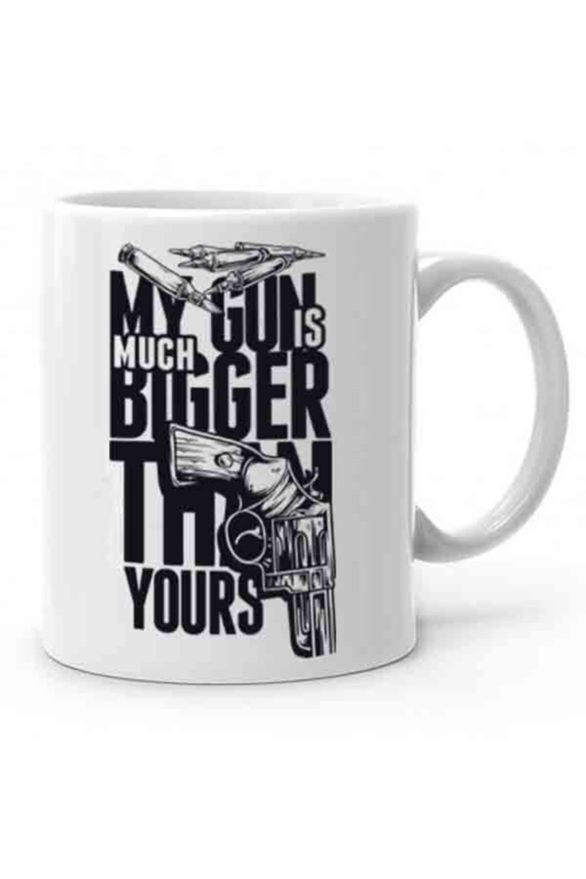Farklı Tasarım Kupa Bardaklar- My Gun Is Bigger Than Yours Baskılı Kupa Bardak