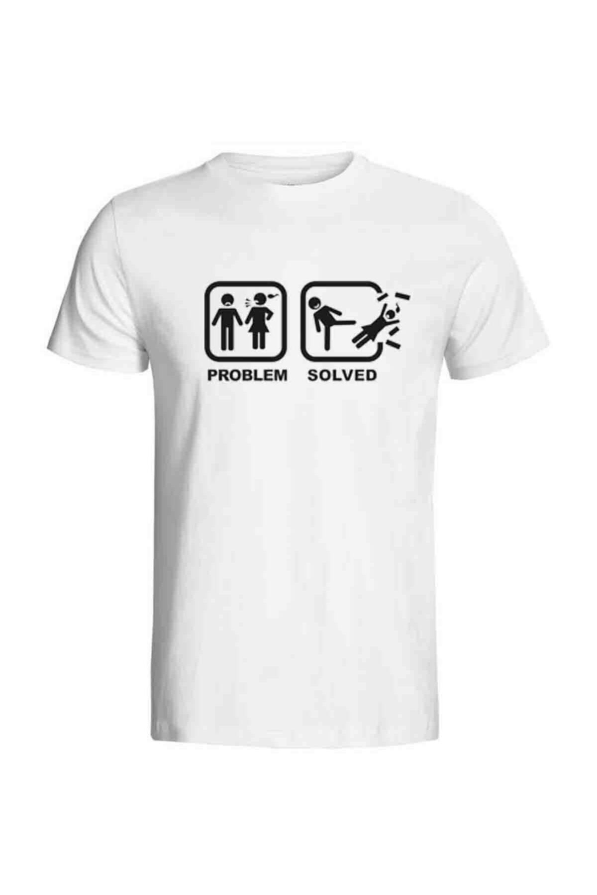 Problem Solved Baskılı Tshirt