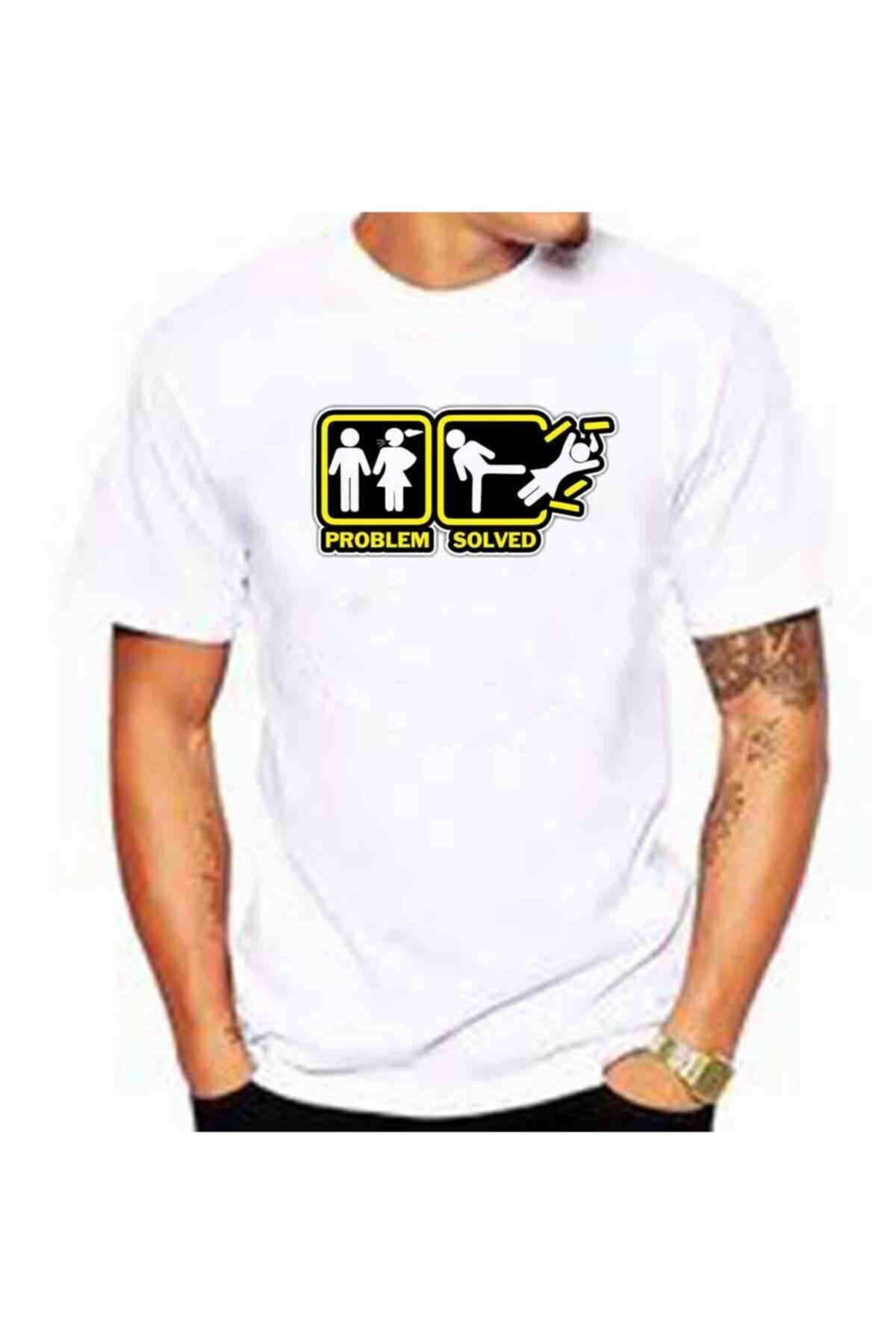 Problem Solved Baskılı Tshirt
