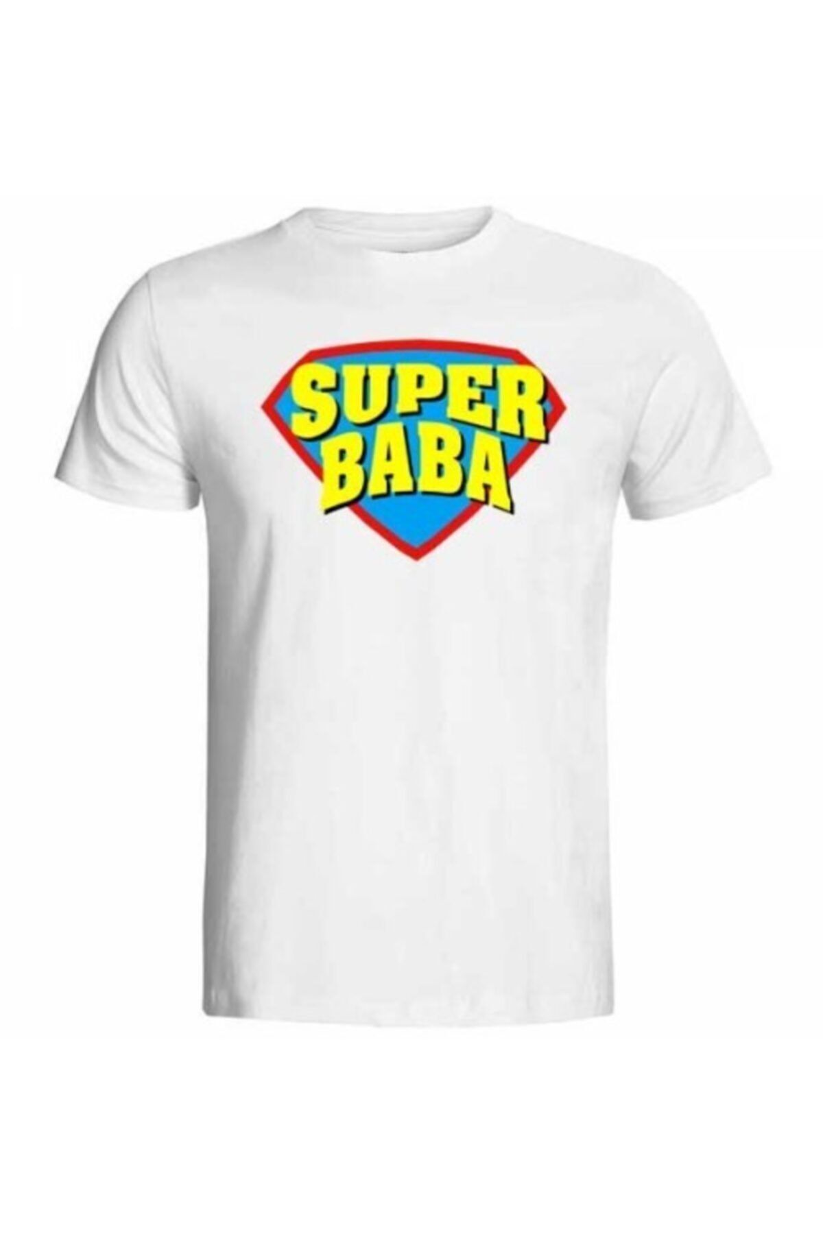 Babalar Günü Hediyesi Super Baba Baskılı Tişört 