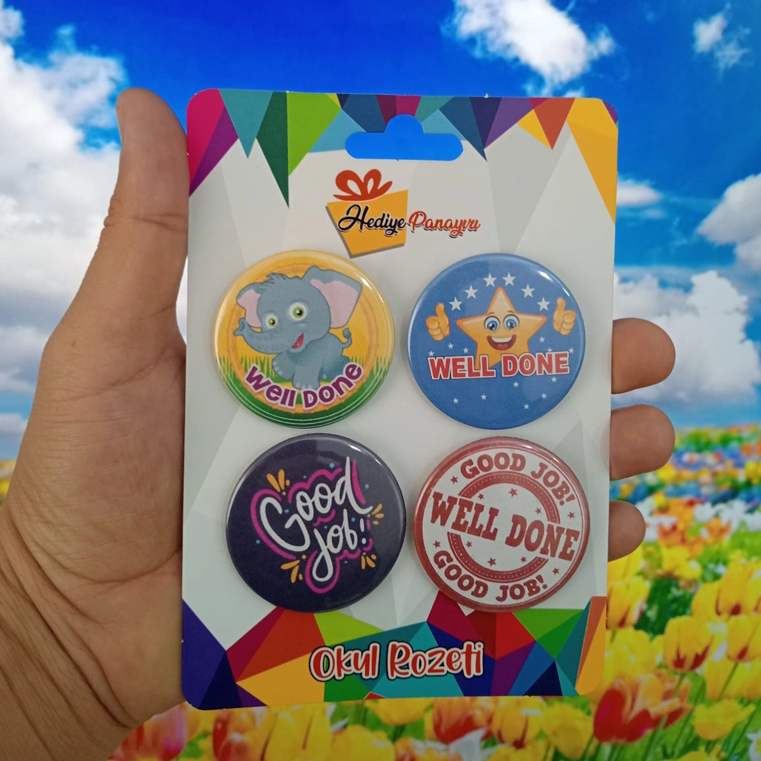 İngilizce Rozetler-Good Job Well Done Rozetleri