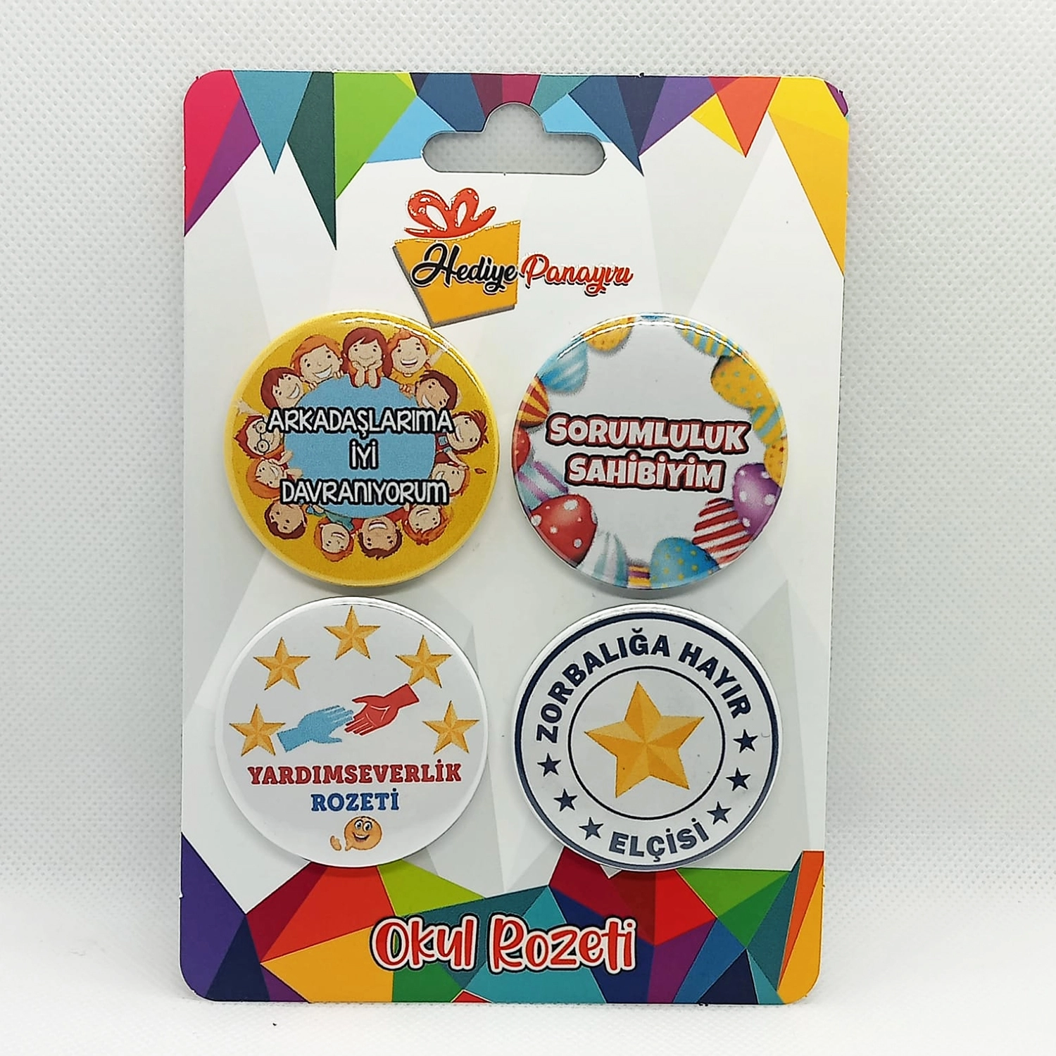 Öğrenci Davranış Rozetleri  4’lü Set 