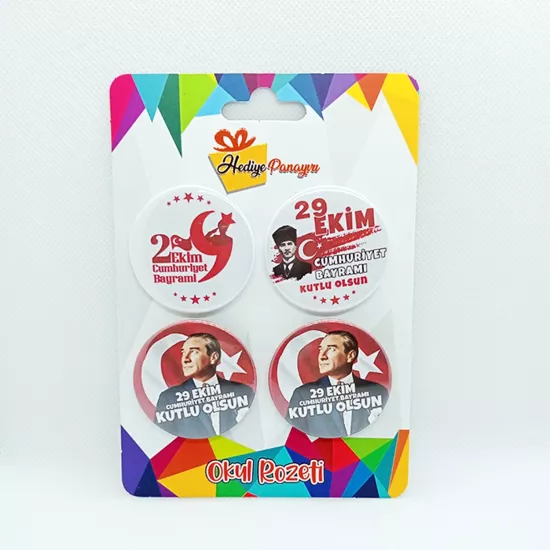 29 Ekim Cumhuriyet Bayramı Rozetleri- tören rozeti