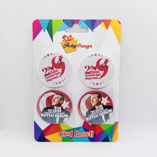 29 Ekim Cumhuriyet Bayramı Rozetleri- tören rozeti