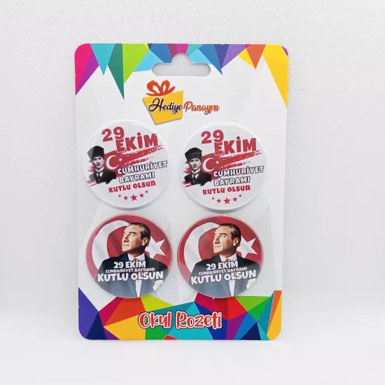 29 Ekim Cumhuriyet Bayramı Rozetleri- tören rozeti