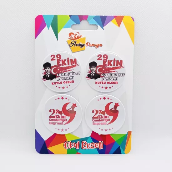29 Ekim Cumhuriyet Bayramı Rozetleri- tören rozeti
