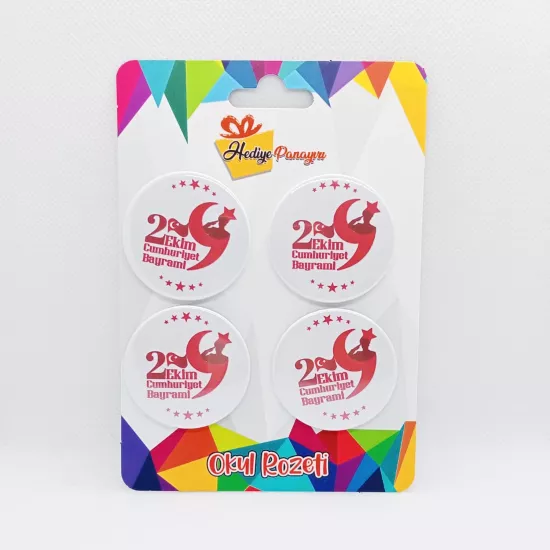 29 Ekim Cumhuriyet Bayramı Rozetleri- tören rozeti