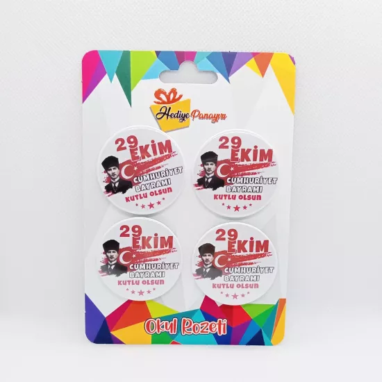 29 Ekim Cumhuriyet Bayramı Rozetleri- tören rozeti