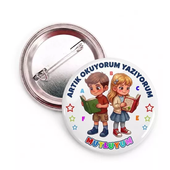Artık Okuyorum Yazıyorum Rozeti - Okuma Bayramı 