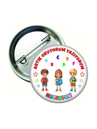 Artık Okuyorum Yazıyorum Rozeti - Okuma Bayramı 
