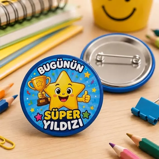 Bugünün Süper Yıldızı Rozeti 44 mm | Öğrenci Ödülü