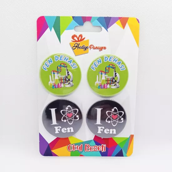 Fen Bilgisi Dersi Rozet Seti 