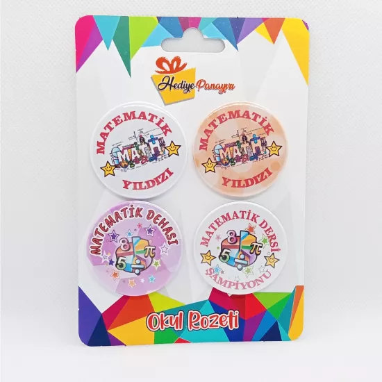 Matematik Dersi Öğrenci Motivasyon Rozetleri