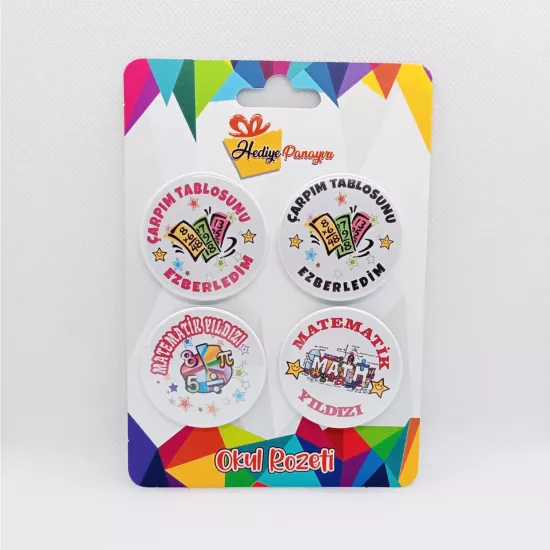 Matematik Dersi Öğrenci Motivasyon Rozetleri