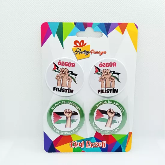 Filistin Rozetleri-Özgür Filistin Destek Rozetleri