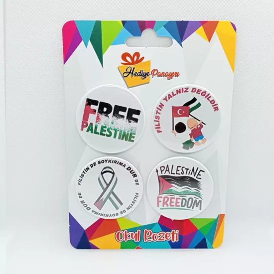 Filistin Rozetleri Özgür Filistin Destek Rozetleri