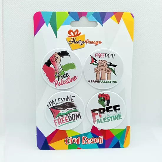 Filistin Rozetleri Özgür Filistin Destek Rozetleri