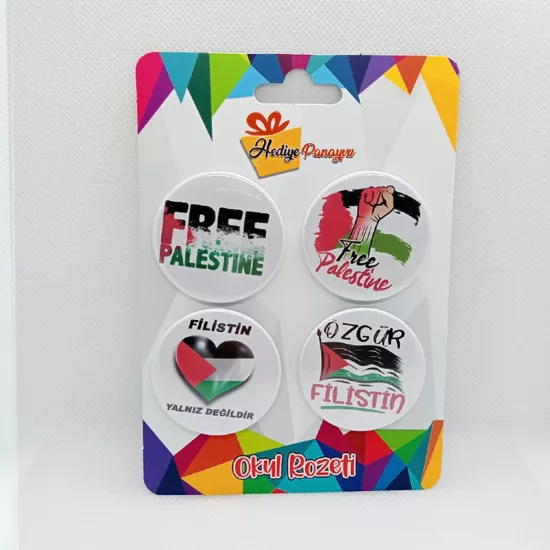Filistin Rozetleri Özgür Filistin Destek Rozetleri
