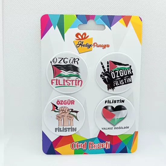 Filistin Rozetleri Özgür Filistin Destek Rozetleri