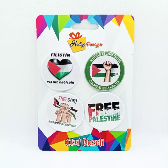 Filistin Rozetleri Özgür Filistin Destek Rozetleri